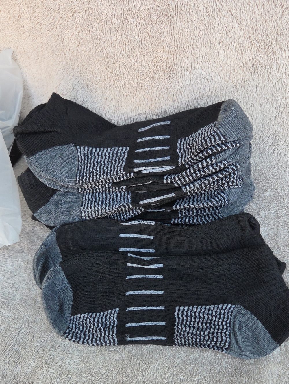 Black & Gray Performance Ankle Socks 12 - Pack